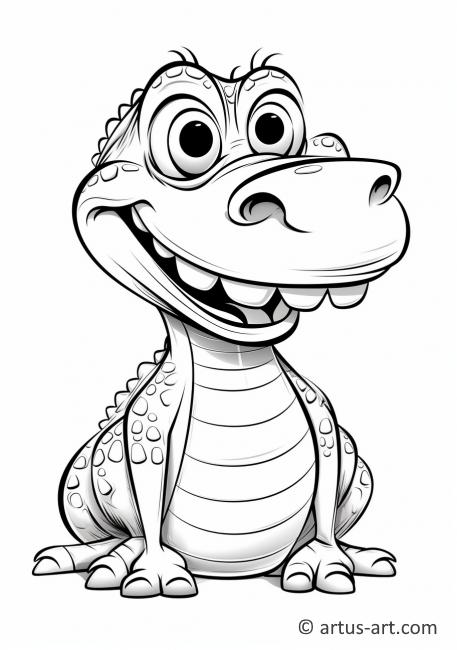 Page de coloriage Alligator pour enfants